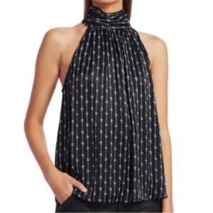 Joie Erola High Neck Sleeveless Blouse Sz L
